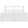 vidaXL Bed Frame with Headboard without Mattress White 150x200 cm King Size