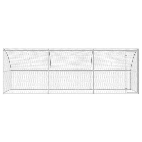 vidaXL Dog Kennel 3 pcs Silver 6 x 2 x 2 m Galvanised steel