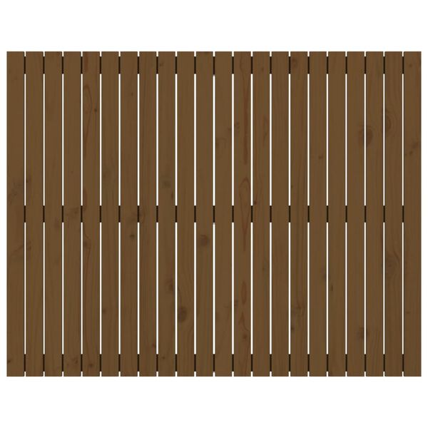 vidaXL Wall Headboard Honey Brown 140x3x110 cm Solid Wood Pine