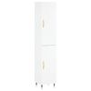 vidaXL Highboard High Gloss White 34.5x34x180 cm Engineered Wood