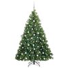 vidaXL Artificial Christmas Tree with 300 LEDs Green 180 cm PE and PVC