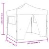 vidaXL Party Tent Folding Anthracite 291 x 291 x 315 cm Oxford Fabric