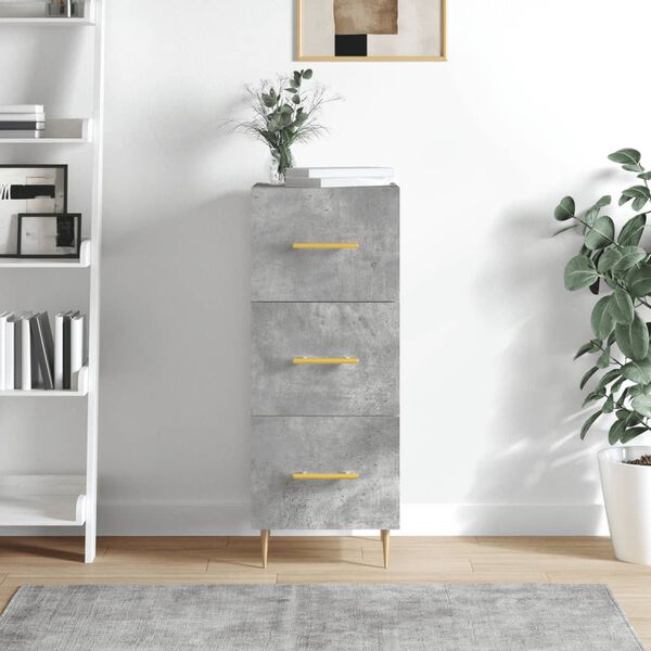 vidaXL Sideboard Concrete Grey 34.5x34x90 cm Engineered Wood