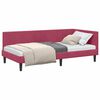 vidaXL Corner Bed Frame with Headboard Wine Red 90 cm x 200 cm Velvet