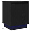 vidaXL Bedside Cabinet 2 pcs Black Oak 39 x 34.5 x 50 cm