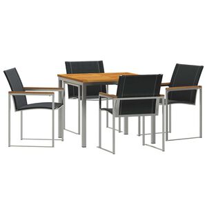 vidaXL Garden Dining Set 5 pcs Brown Solid Acacia Wood