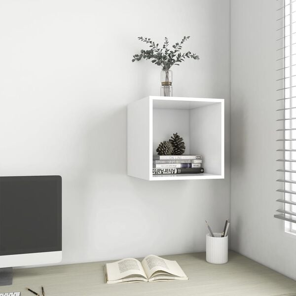 vidaXL Wall Cabinet White 37x37x37 cm Engineered Wood