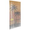 vidaXL Insect Door Curtain Palm Tree Print 100x200 cm Bamboo