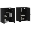 vidaXL Wall Mounted Cabinets 2 pcs Black 69.5x34x90 cm