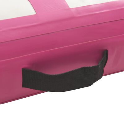 vidaXL Inflatable Gymnastics Mat with Pump 300x100x15 cm PVC Pink