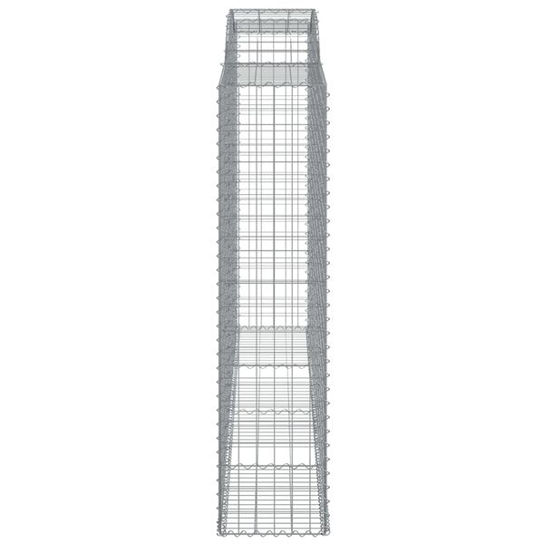 vidaXL Arched Gabion Basket 300x50x200/220 cm Galvanised Iron