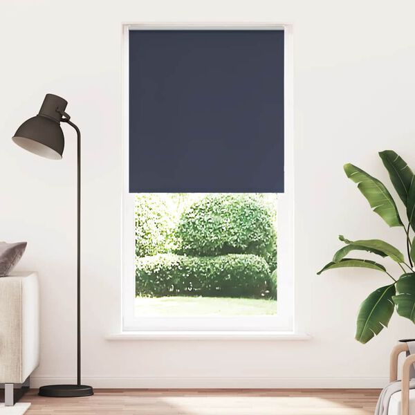 vidaXL Roller Blind Blackout Marine 115x210 cm Fabric Width 110.7 cm Polyester