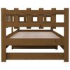 vidaXL Pull-out Day Bed without Mattress Honey Brown 2x(90x200) cm