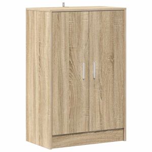 vidaXL Shoe Cabinet Sonoma Oak 60x35x92 cm Engineered Wood