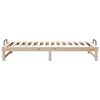 vidaXL Bed Frame Brown 100 x 210 cm Solid Pine Wood