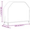 vidaXL BBQ Cover 140x58x106 cm Black 420D Oxford