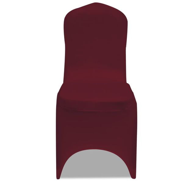 vidaXL Chair Cover Stretch Burgundy 12 pcs