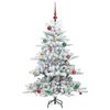 vidaXL Artificial Hinged Christmas Tree White 150 cm PVC and Steel