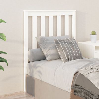 vidaXL Bed Headboard White 81x6x101 cm Solid Wood Pine