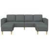 vidaXL Sofa Set Dark grey Fabric