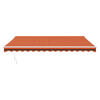 vidaXL Retractable Awning Orange and Brown 4.5x3 m Fabric and Aluminium