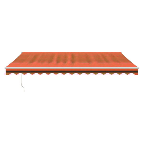 vidaXL Retractable Awning Orange and Brown 4.5x3 m Fabric and Aluminium
