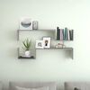 vidaXL Wall Shelves 2 pcs Grey Sonoma 100x15x20 cm Engineered Wood