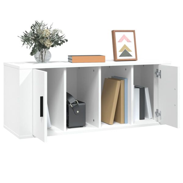 vidaXL TV Cabinet White 100x35x40 cm Engineered Wood