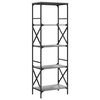 vidaXL Bookcase 5-Tier Grey Sonoma 59x35x171 cm Engineered Wood