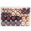 vidaXL Christmas Baubles 100 pcs Champagne and Dark Brown &Oslash;3/4/6 cm