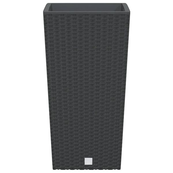 vidaXL Planter with Removable Inner Anthracite 11 / 26.5 L PP Rattan