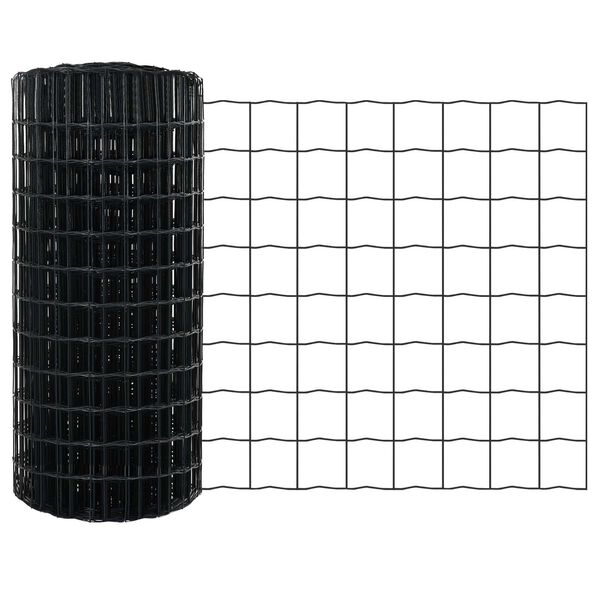 vidaXL Euro Fence Grey 0.4 x 50 m PVC-coated iron