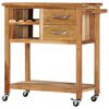 vidaXL Kitchen Trolley 80x45x91 cm Solid Acacia Wood