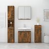 vidaXL 4 Piece Bathroom Cabinet Set Smoked Oak Engineered Wood