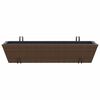 vidaXL Planters with hooks 2 pcs Brown Poly Rattan