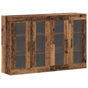 vidaXL Wall Mounted Cabinets 2 pcs Old wood 69.5 x 34 x 90 cm