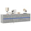 vidaXL TV Wall Cabinet with LED Concrete Grey 180x31x45 cm