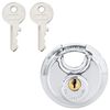 vidaXL Discus Locks with Keys 6 pcs Silver 7 x 2.4 x 7 cm