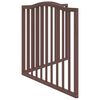 vidaXL Dog Gate Foldable 2 Panels Brown Oak 160 cm Poplar Wood
