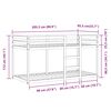 vidaXL Bunk Bed without Mattress White&Black 80x200 cm Solid Wood Pine