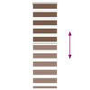 vidaXL Zebra Blind Brown 45x100 cm Fabric Width 40.9 cm Polyester