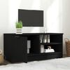 vidaXL TV Cabinet Black 80x35x36.5 cm Engineered Wood