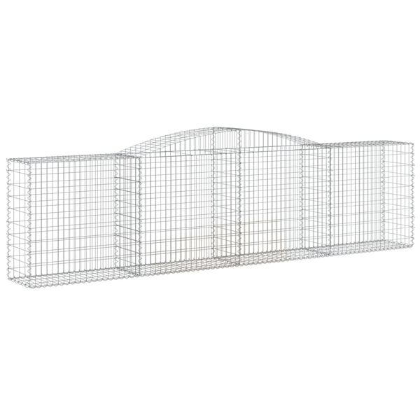 vidaXL Arched Gabion Baskets 25 pcs 400x50x100/120 cm Galvanised Iron