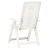 vidaXL Garden Reclining Chairs 2 pcs Plastic White