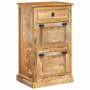 vidaXL 4-Layer Shoe Cabinet with Drawer Solid Reclaimed Wood