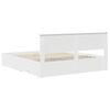 vidaXL Bed Frame with Headboard White 200 x 200 cm Engineered Wood