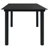 vidaXL 9 Piece Garden Dining Set Black Glass and Steel