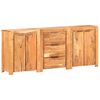 vidaXL Sideboard with 3 Drawers and 4 Doors Solid Acacia Wood