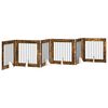 vidaXL Foldable Dog Gate with Stands 6 pcs Smoked Oak 482 cm