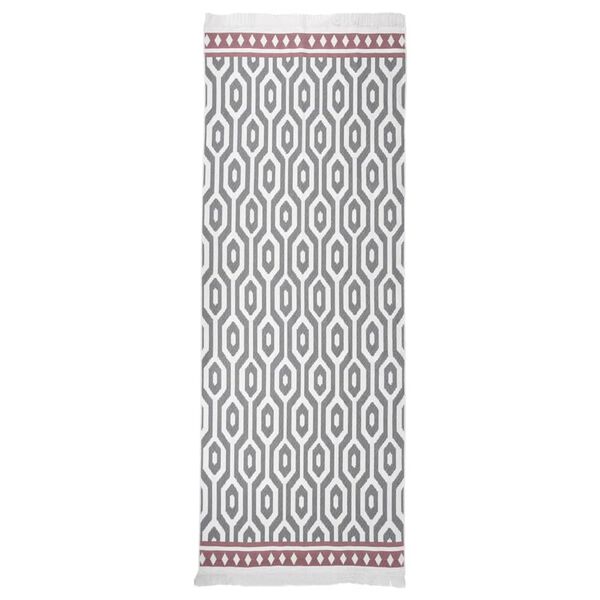 vidaXL Rug Grey 100x300 cm Cotton